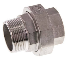 Rp 1 1/2'' x R 1 1/2'' F/M RVS Borstnippel 3-delig met Conische afdichting 16 Bar