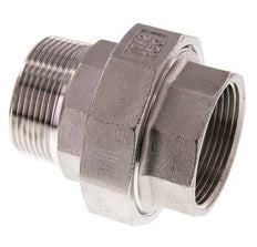 Rp 1 1/2'' x R 1 1/2'' F/M RVS Borstnippel 3-delig met Conische afdichting 16 Bar