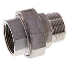 1 1/4'' NPT x 1 1/4'' NPT F/M RVS Borstnippel 3-delig met Conische afdichting 16 Bar