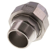 1 1/4'' NPT x 1 1/4'' NPT F/M RVS Borstnippel 3-delig met Conische afdichting 16 Bar