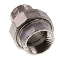 1 1/4'' NPT x 1 1/4'' NPT F/M RVS Borstnippel 3-delig met Conische afdichting 16 Bar