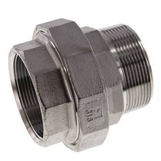 2'' NPT x 2'' NPT F/M RVS Borstnippel 3-delig met Conische afdichting 16 Bar