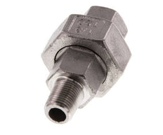 Rp 1/8'' x R 1/8'' F/M RVS Borstnippel 3-delig met Vlakke afdichting 16 Bar