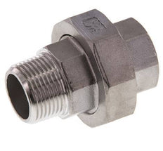Rp 3/4'' x R 3/4'' F/M RVS Borstnippel 3-delig met Vlakke afdichting 16 Bar