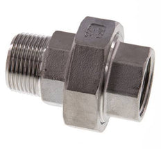 Rp 3/4'' x R 3/4'' F/M RVS Borstnippel 3-delig met Vlakke afdichting 16 Bar