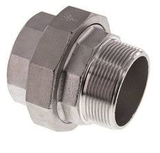 Rp 2'' x R 2'' F/M RVS Borstnippel 3-delig met Vlakke afdichting 16 Bar