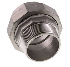 Rp 2'' x R 2'' F/M RVS Borstnippel 3-delig met Vlakke afdichting 16 Bar