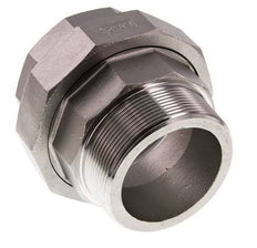 Rp 2 1/2'' x R 2 1/2'' F/M RVS Borstnippel 3-delig met Vlakke afdichting 16 Bar