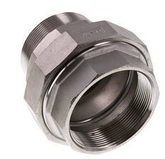 Rp 2 1/2'' x R 2 1/2'' F/M RVS Borstnippel 3-delig met Vlakke afdichting 16 Bar