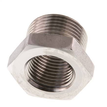 G 1/2'' x G 3/4'' F/M RVS Verloopring 40 Bar