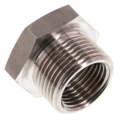 G 1/2'' x G 3/4'' F/M RVS Verloopring 40 Bar