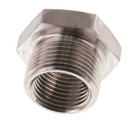 G 1/2'' x G 3/4'' F/M RVS Verloopring 40 Bar