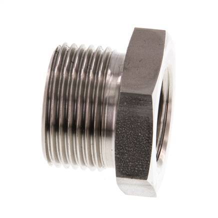 G 1/2'' x G 3/4'' F/M RVS Verloopring 40 Bar