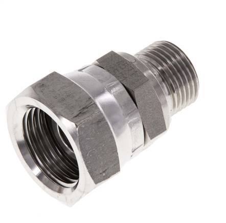 G 1/2'' x G 3/8'' F/M RVS Neusstuk 300 Bar - Hydrauliek