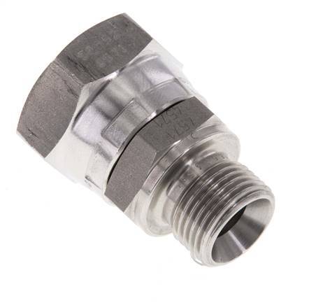 G 1/2'' x G 3/8'' F/M RVS Neusstuk 300 Bar - Hydrauliek