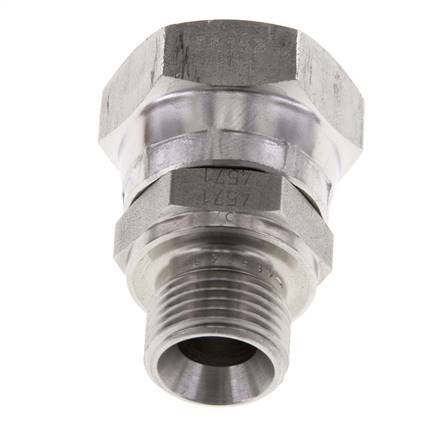 G 1/2'' x G 3/8'' F/M RVS Neusstuk 300 Bar - Hydrauliek