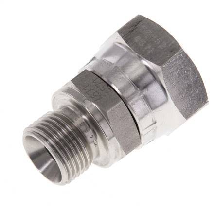 G 1/2'' x G 3/8'' F/M RVS Neusstuk 300 Bar - Hydrauliek