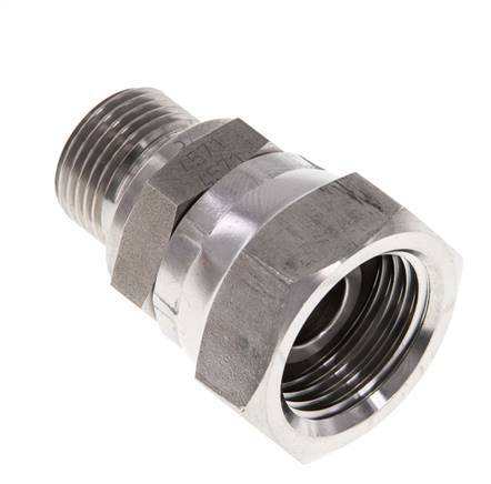 G 1/2'' x G 3/8'' F/M RVS Neusstuk 300 Bar - Hydrauliek