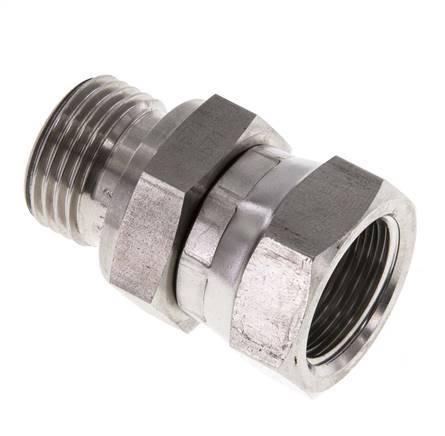 G 1/2'' F/M RVS Neusstuk 300 Bar - Hydrauliek