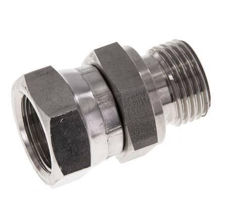 G 1/2'' F/M RVS Neusstuk 300 Bar - Hydrauliek