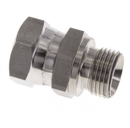 G 1/2'' F/M RVS Neusstuk 300 Bar - Hydrauliek