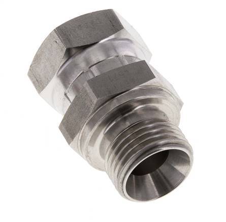 G 1/2'' F/M RVS Neusstuk 300 Bar - Hydrauliek