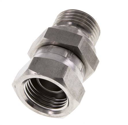 G 1/2'' F/M RVS Neusstuk 300 Bar - Hydrauliek