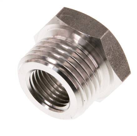 G 1/4'' x G 1/2'' F/M RVS Verloopring 40 Bar