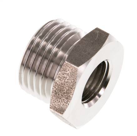 G 1/4'' x G 1/2'' F/M RVS Verloopring 40 Bar