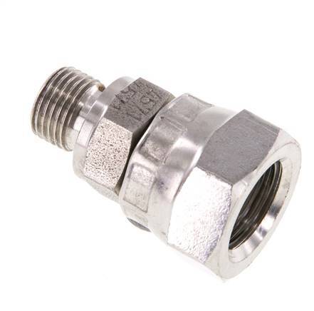 G 1/4'' x G 1/8'' F/M RVS Neusstuk 400 Bar - Hydrauliek