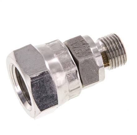 G 1/4'' x G 1/8'' F/M RVS Neusstuk 400 Bar - Hydrauliek