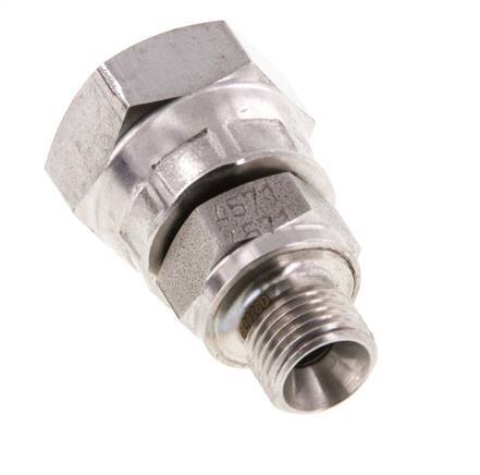 G 1/4'' x G 1/8'' F/M RVS Neusstuk 400 Bar - Hydrauliek