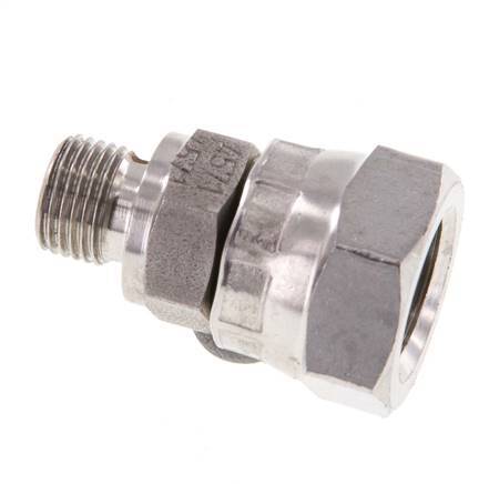 G 1/4'' x G 1/8'' F/M RVS Neusstuk 400 Bar - Hydrauliek