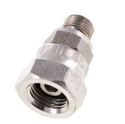 G 1/4'' x G 1/8'' F/M RVS Neusstuk 400 Bar - Hydrauliek