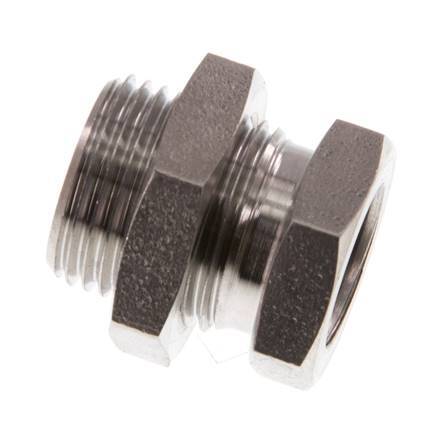 G 1/4'' x G 3/8'' F/M Stainless steel Bulkhead Fitting 40 Bar