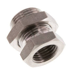 G 1/4'' x G 3/8'' F/M Stainless steel Bulkhead Fitting 40 Bar