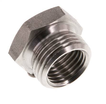 G 1/4'' x G 3/8'' F/M RVS Verloopring 40 Bar