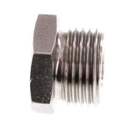G 1/8'' x G 1/2'' F/M RVS Verloopring 40 Bar