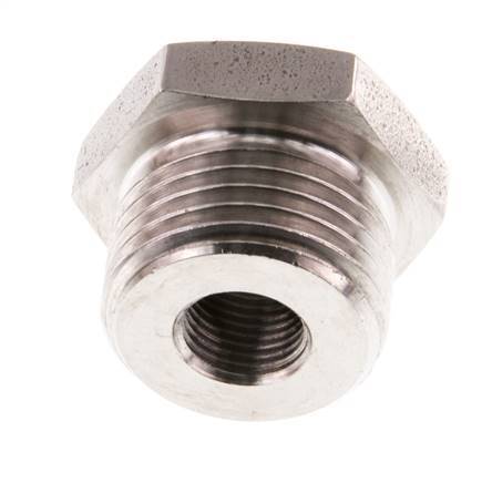 G 1/8'' x G 1/2'' F/M RVS Verloopring 40 Bar