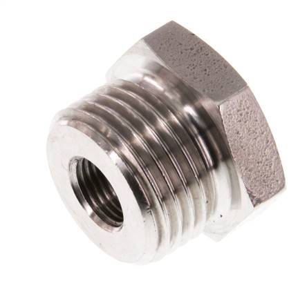 G 1/8'' x G 1/2'' F/M RVS Verloopring 40 Bar