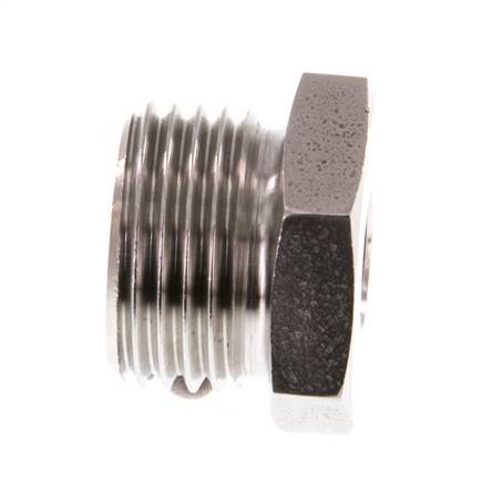 G 1/8'' x G 1/2'' F/M RVS Verloopring 40 Bar