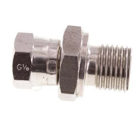 G 1/8'' x G 1/4'' F/M Stainless steel Reducing Adapter 350 Bar - Hydraulic