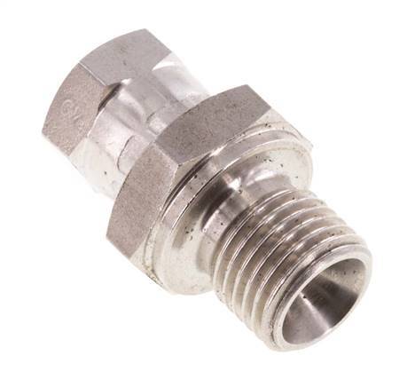 G 1/8'' x G 1/4'' F/M RVS Neusstuk 350 Bar - Hydrauliek