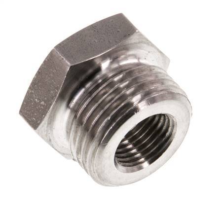 G 1/8'' x G 3/8'' F/M RVS Verloopring 40 Bar