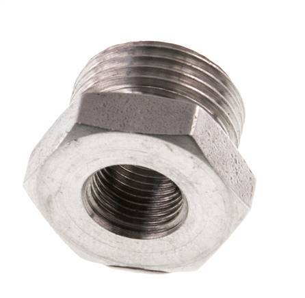 G 1/8'' x G 3/8'' F/M RVS Verloopring 40 Bar