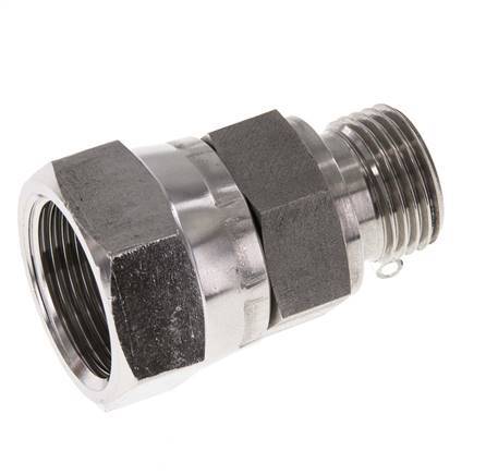 G 3/4'' x G 1/2'' F/M RVS Neusstuk 175 Bar - Hydrauliek