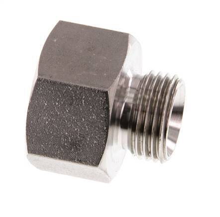 G 3/4'' x G 1/2'' F/M RVS Verloopring 40 Bar