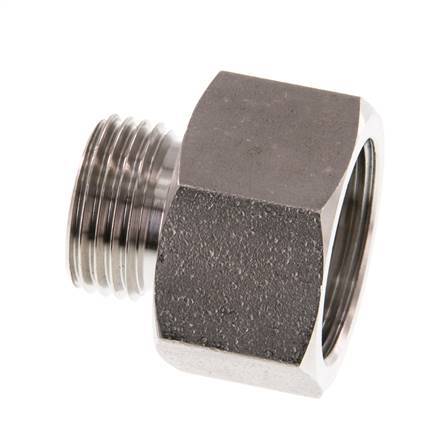 G 3/4'' x G 1/2'' F/M RVS Verloopring 40 Bar