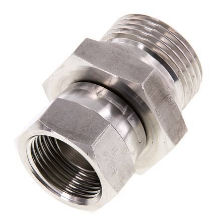 G 3/4'' x G 1'' F/M RVS Neusstuk 175 Bar - Hydrauliek