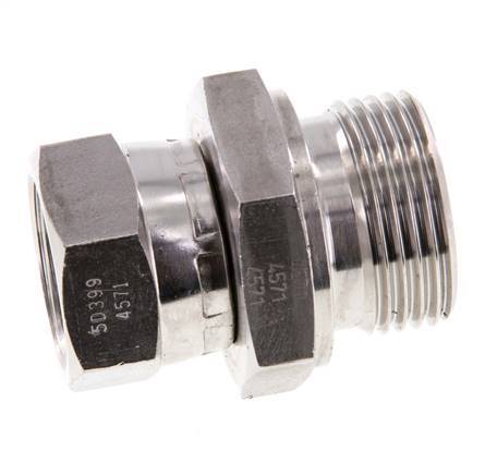 G 3/4'' x G 1'' F/M RVS Neusstuk 175 Bar - Hydrauliek